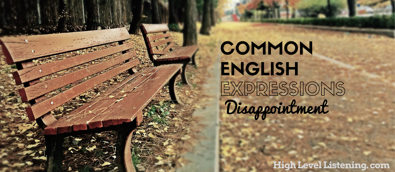 Common English Expressions on Disappointment