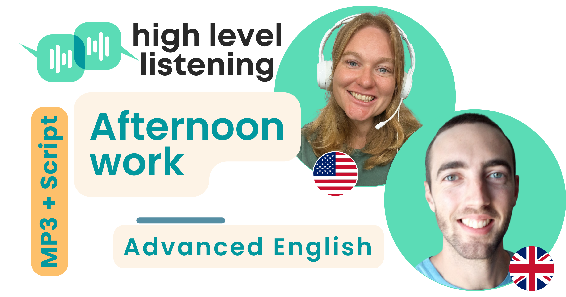 advanced English afternoon podcast MP3 script class lessons